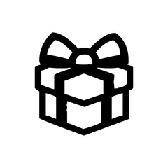 Gift icon. Present silhouette