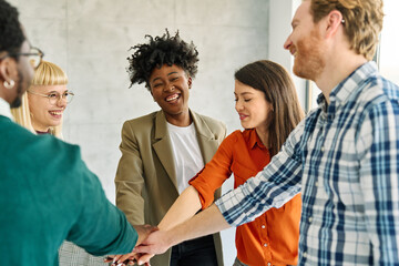 business meeting businesswoman woman office teamwork togetherness unity hand partnership holding...