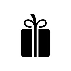 Gift icon. Present silhouette