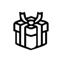 Gift icon. Present silhouette