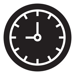 Clock timing black icon.