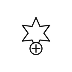 Add to favorite icon outline collection in black and on white background