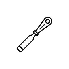 chisel icon outline collection in black and on white background