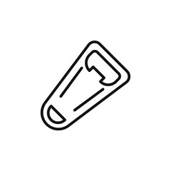 Bottle opener icon outline collection in black and on white background