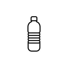 Bottle icon outline collection in black and on white background