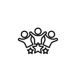 experience icon outline collection in black and on white background