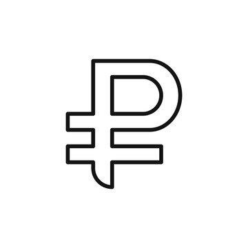 recommend clip art: Cuba peso icon outline collection in black and on white background