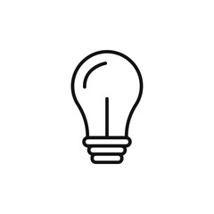 Fototapeta premium energy efficiency light bulb icon outline collection in black and on white background