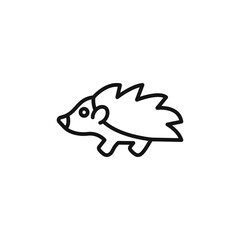 Hegdehog icon outline collection in black and on white background
