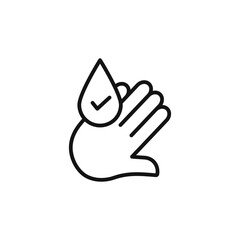 hypoallergenic icon outline collection in black and on white background