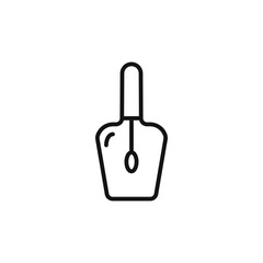Nail Polish Icon outline collection in black and on white background