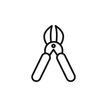 recommend clip art: pruner icon outline collection in black and on white background