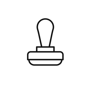 recommend clip art: stamp icon outline collection in black and on white background
