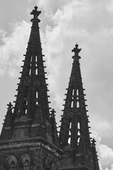 Basilica of St. Peter and St. Paul, neo-Gothic church in Vysehrad fortress in Prague, Czech Republic