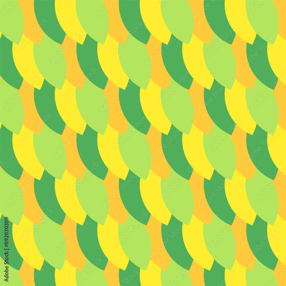 Wall mural seamless pattern with leaves.colorful geometric repeat pattern.vector graphic illustration backgroun