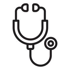 Stethoscope line icon.