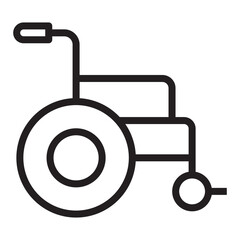 Wheelchair line icon.