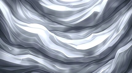 Obraz premium undulating fabric in white and gray, against a monochrome backdrop