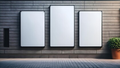 Wall Poster Mockup – Blank Posters on Street Wall for Advertising and Design