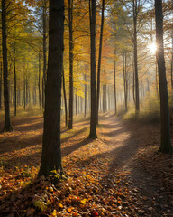 Obraz premium Sonnenaufgang im Herbst