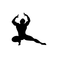 Fototapeta premium Exercise icon. Training silhouette