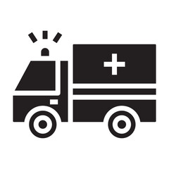 Ambulance black icon.