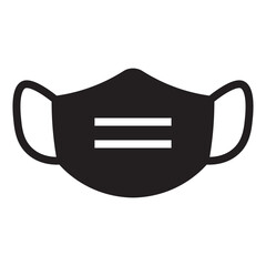 Surgical mask black icon.
