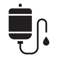 IV drip black icon.