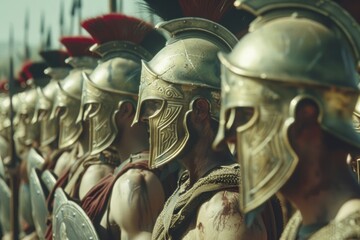 Spartan warriors ready for battle