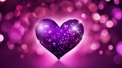 purple heart bokeh background