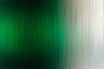 Abstract background featuring a gradient of green and white stripes, blending seamlessly from dark to light, creating a sense of depth and movement