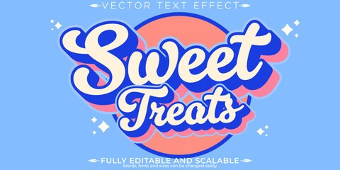Vintage retro text effect, editable modern and poster text style