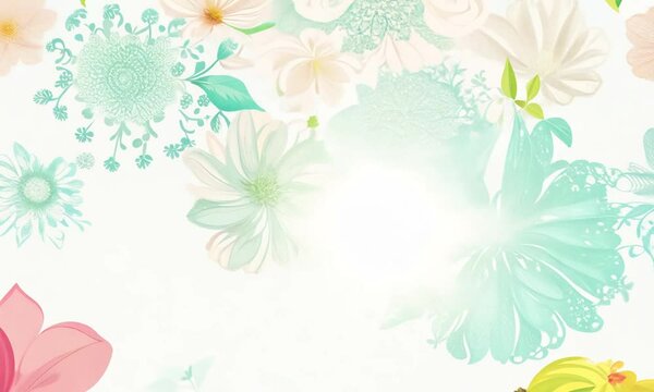painted vibrant floral pattern, summer vibes