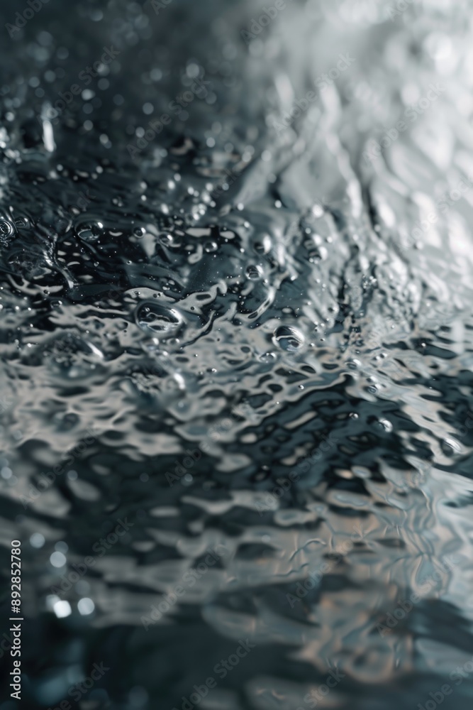 Poster A close-up view of a wave in a body of water, perfect for use in ocean-inspired designs or as a texture element