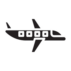 Airplane black icon.
