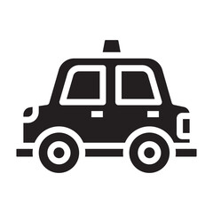 Fototapeta premium Taxi black icon.