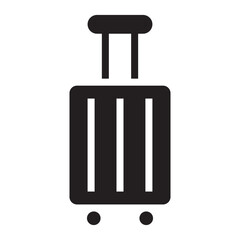 Luggage black icon.
