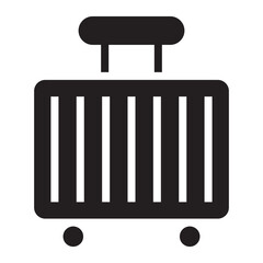 Luggage black icon.