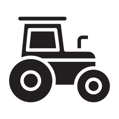 Tractor black icon.
