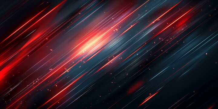 Abstract red and black background with dynamic light streaks, ideal for tech and digital designs.
