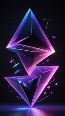 Abstract Glowing Neon Structures for Modern Graphic Design