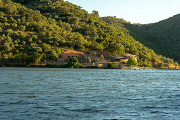 Tagus river that borders Portugal and Spain between the towns of Malpica do Tejo and the town of Herrera de Alcantara-Spain.