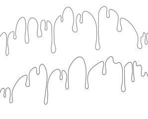 Paint drip in one continuous line style. Vector illustration for your design.
