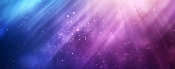 Fototapeta premium Abstract background with bokeh sparkle lights pink, blue, purple colors. Blurred shiny neon minimalistic template for invitation. Design texture for backdrop, wallpaper. Banner with copy space. 