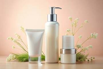 Cosmetic container mockups for branding and packaging presentation