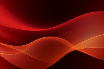 Obraz premium Dynamic and Contemporary Abstract Artwork Showcasing Fluid, Undulating Lines in a Spectrum of Red and Orange Hues