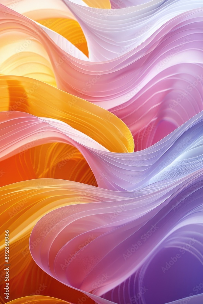 Poster Close-up of a vibrant background featuring wavy patterns