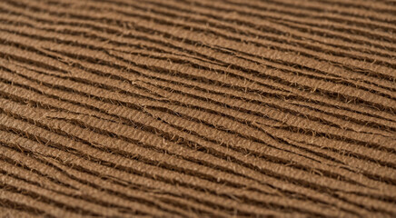 Corrugated cardboard texture background with a ribbed and angled surface