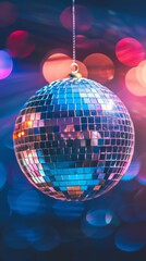 Obraz premium legant disco ball with copy space