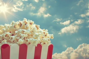 Vintage Popcorn. Cinema Event with Vintage Popcorn for Film Festival